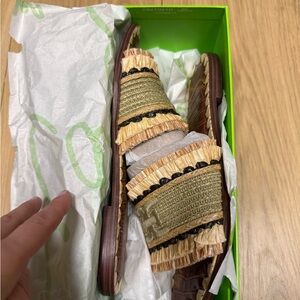 Sam Edelman sz 7 Raffia slides sandals